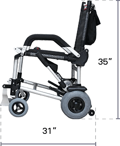 JOURNEY Black Journey Zinger® Folding Power Chair Two-Handed Control