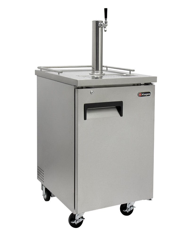 KEGCO KE KEGCO 24" Wide Home Brew All Stainless Steel Commercial Kegerator with Keg-HBK1XSK