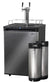 KEGCO Kegerator DUAL TAP BLACK STAINLESS KEGCO Wide Homebrew Black Stainless Steel Digital Kegerator With Keg-HBK309X