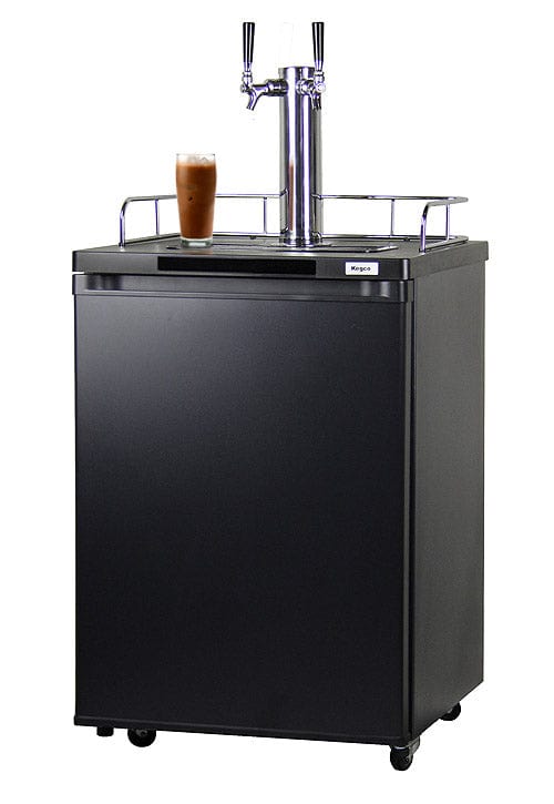 KEGCO Kegerator Dual Tap Kegerator KEGCO 24" Wide Cold Brew Coffee Black Kegerator-ICK20B