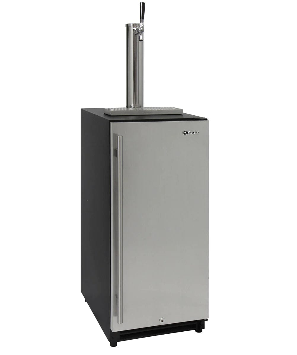 KEGCO Kegerator KEGCO 15 Wide Single Tap Stainless Steel Built in Right Hinge Kegerator-VSK15SR20