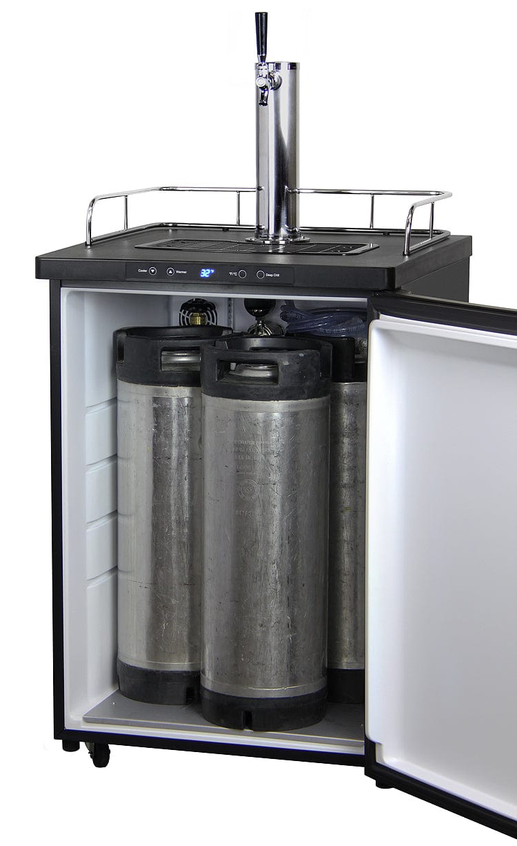 KEGCO Kegerator KEGCO 24" Wide Cold Brew Coffee Black Stainless Steel Kegerator- ICK30X