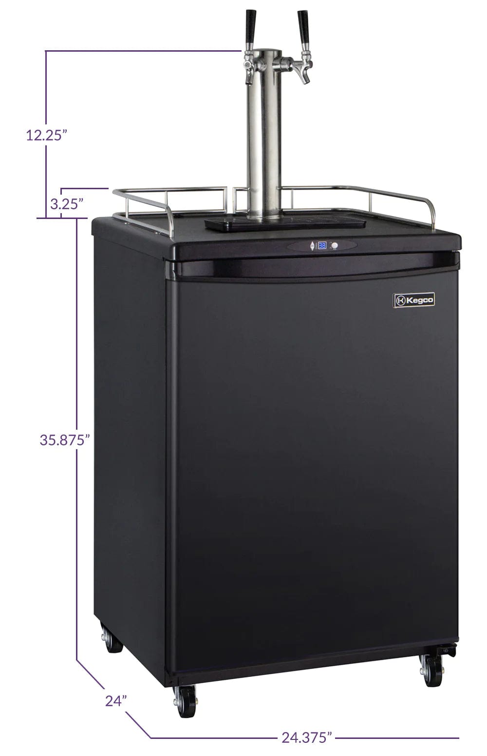 KEGCO Kegerator KEGCO 24 Wide Himebrew Black Commercial/Residential Kegerator With keg-HBK163B