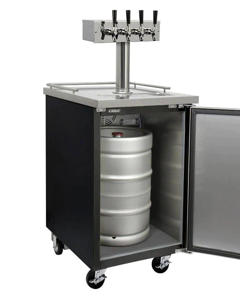 KEGCO Kegerator KEGCO 24"Wide Homebrew Black Commercial Kegerator With Kegs-HBK1XB