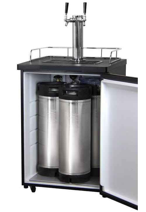 KEGCO Kegerator KEGCO 24" Wide Homebrew Black Kegerator-HBK209B