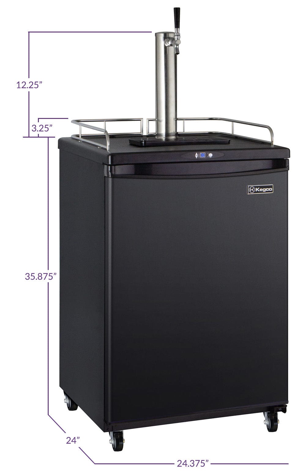 KEGCO Kegerator KEGCO 24" Wide Kombucha Black Commercial/Residential Kegerator- KOM163B