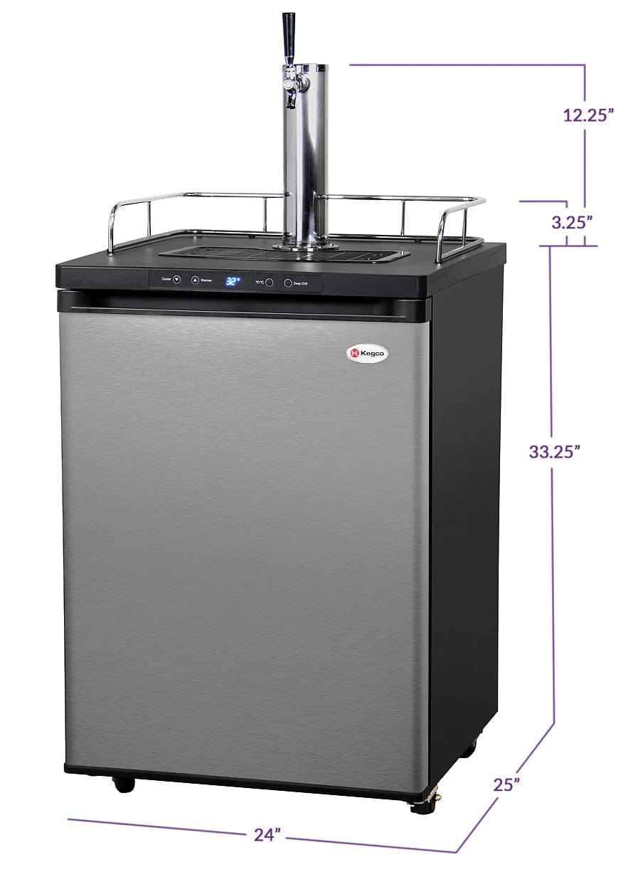 KEGCO Kegerator KEGCO Wide Kombucha Stainless Steel Digital Kegerator -KOM30S