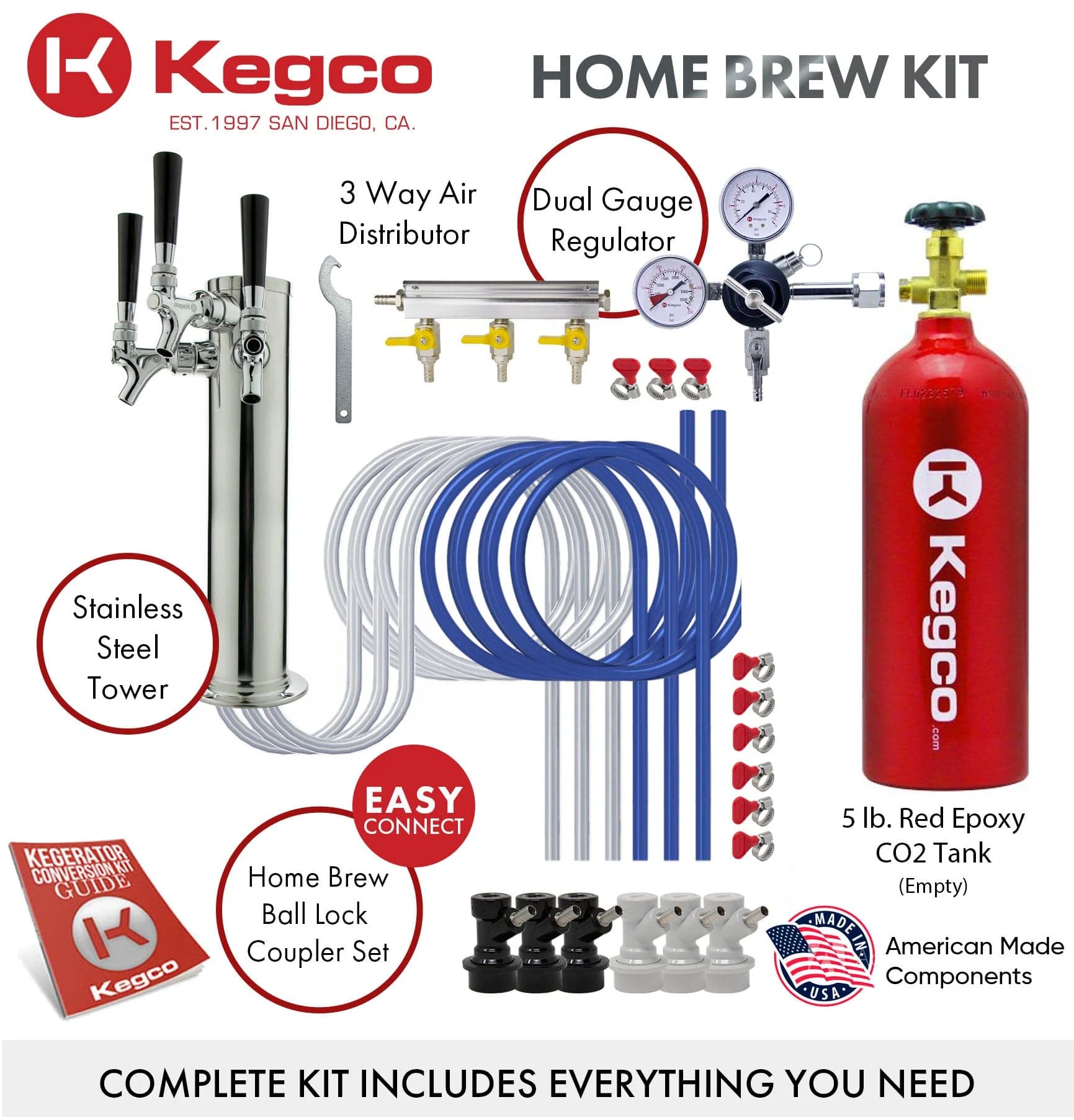 KEGCO Kegerator KEGCO Wide Stainless Steel Kegerator-HBK209S2