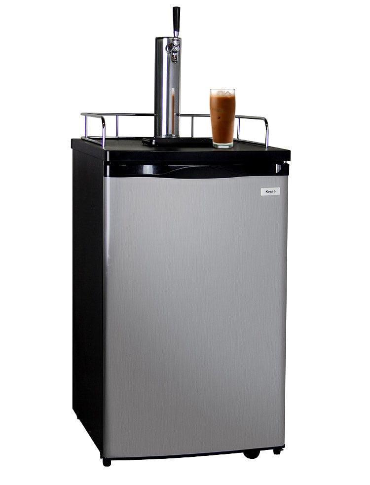 KEGCO Kegerator Single Tap Kegerator KEGCO 20&quot; Wide Cold Brew Coffee Stainless Steel Kegerator- ICK19S