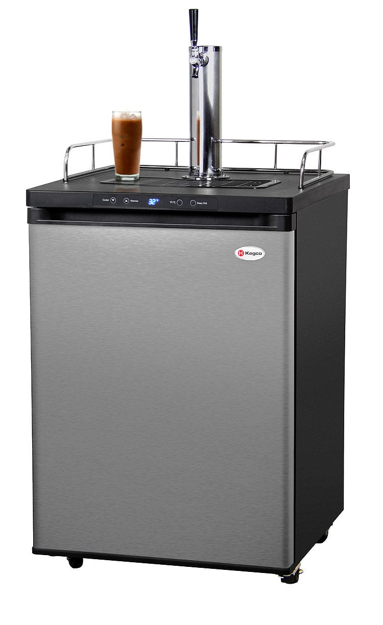 KEGCO Kegerator KEGCO 24&quot; Wide Cold Brew Coffee Black Stainless Steel Kegerator- ICK30X