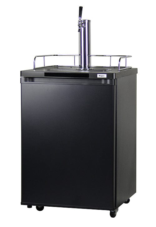 KEGCO Kegerator Single Tap Kegerator KEGCO 24&quot; Wide Homebrew Black Kegerator-HBK209B