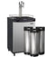 KEGCO Kegerator Triple Tap Kegerator with Keg KEGCO 24" Wide Home Brew Stainless Steel Commercial/Residential Kegerator with Keg-HBK163S