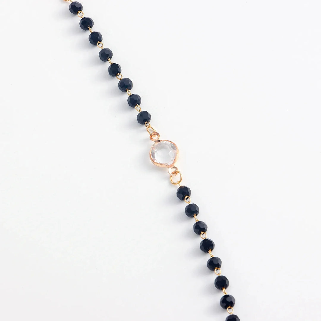 Layered Black Crystal Necklace