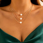 Load image into Gallery viewer, Layered Pearls Strung On Rope Necklace
