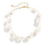 Load image into Gallery viewer, Layered Strung Pearls Bracelet and Necklace
