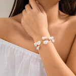 Load image into Gallery viewer, Layered Strung Pearls Bracelet and Necklace
