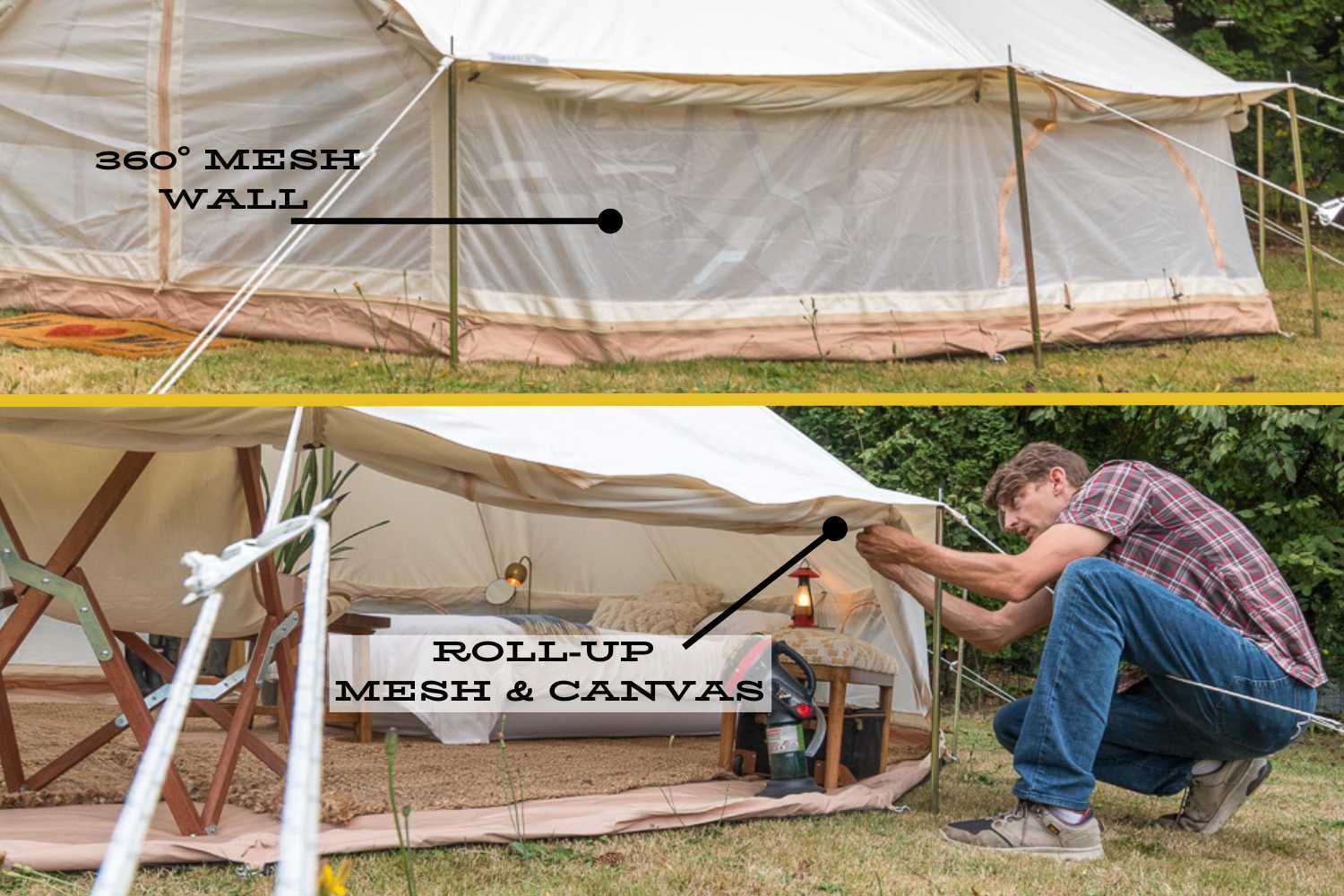 LIFE IN TENTS Bell Tents Life in Tent 16' (5M) STELLA™ STARGAZER BELL TENT-LIT16SSBT