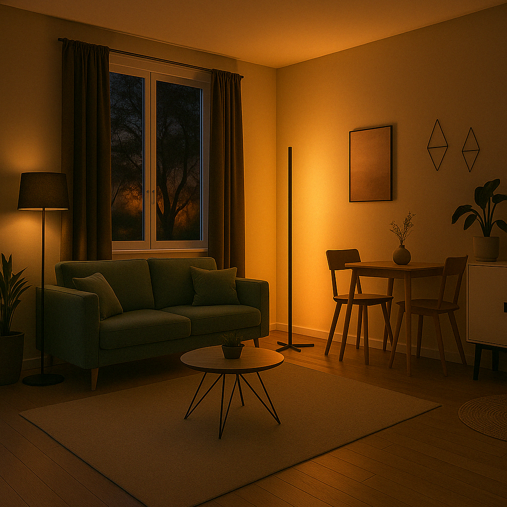 LIGHTING BY DOEHL LED Floor Lamp - Alexa &amp; Google Home Voice Compatible With Dimmable Colour Options