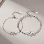 Load image into Gallery viewer, S925 Dainty Heart Knot Love Bracelet
