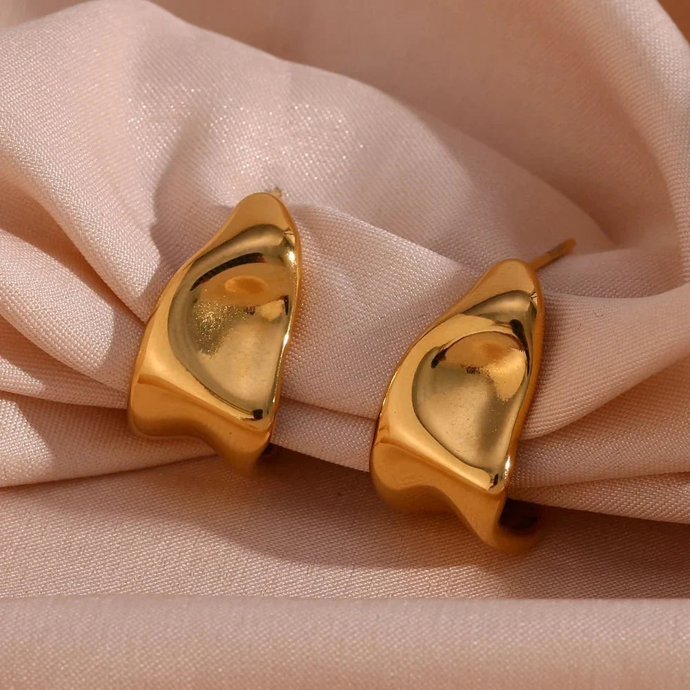 Melting Abstract Dainty Earrings