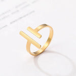 Load image into Gallery viewer, Minimal Adjustable Asymmetric Open Bar Ring
