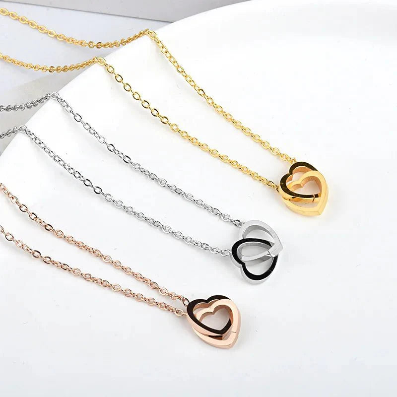 Minimal Love Lock Heart Necklace