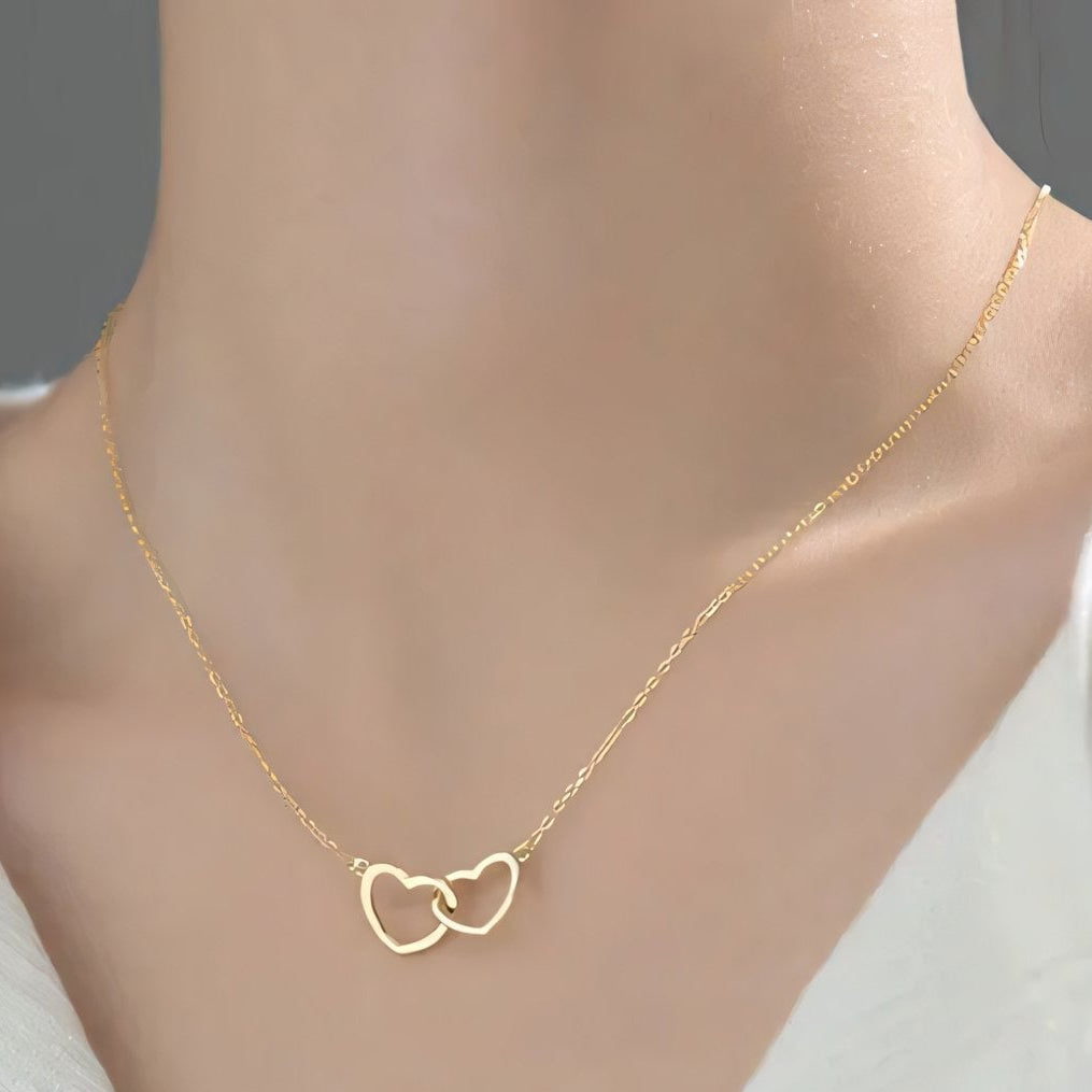 Minimal love lock heart necklace 883517