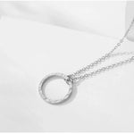 Load image into Gallery viewer, Minimal Textured Circle Necklace
