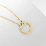 Load image into Gallery viewer, Minimal Textured Circle Necklace
