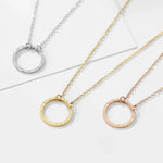 Load image into Gallery viewer, Minimal Textured Circle Necklace
