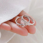 Load image into Gallery viewer, Minimal Wave Textured Couples Rings

