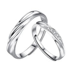 Load image into Gallery viewer, Minimal Wave Textured Couples Rings
