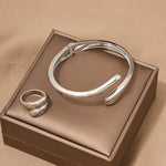 Load image into Gallery viewer, Modern Wrap Choker Necklace, Bracelet, Ring Set
