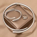 Load image into Gallery viewer, Modern Wrap Choker Necklace, Bracelet, Ring Set
