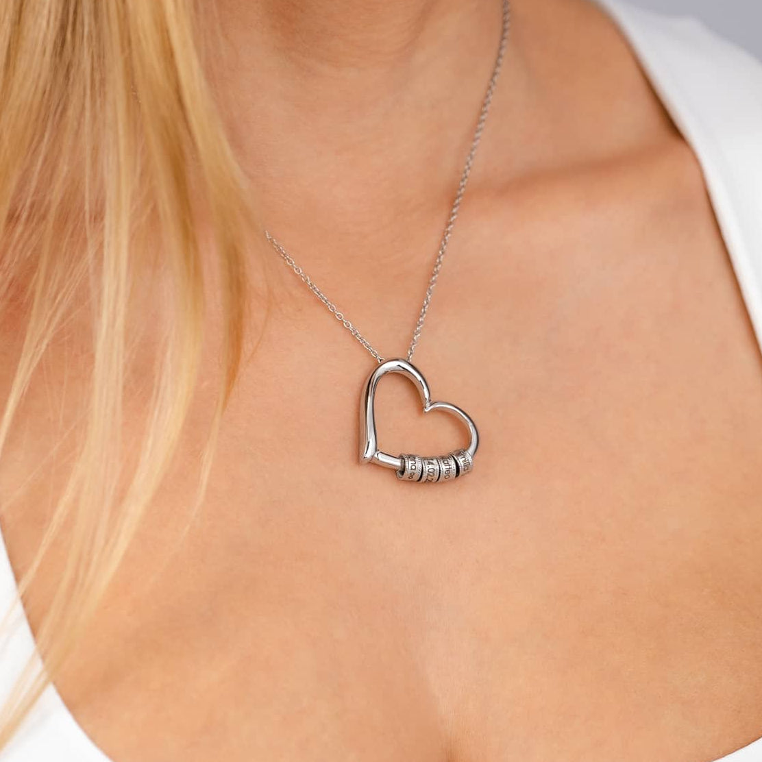 Custom heartline necklace