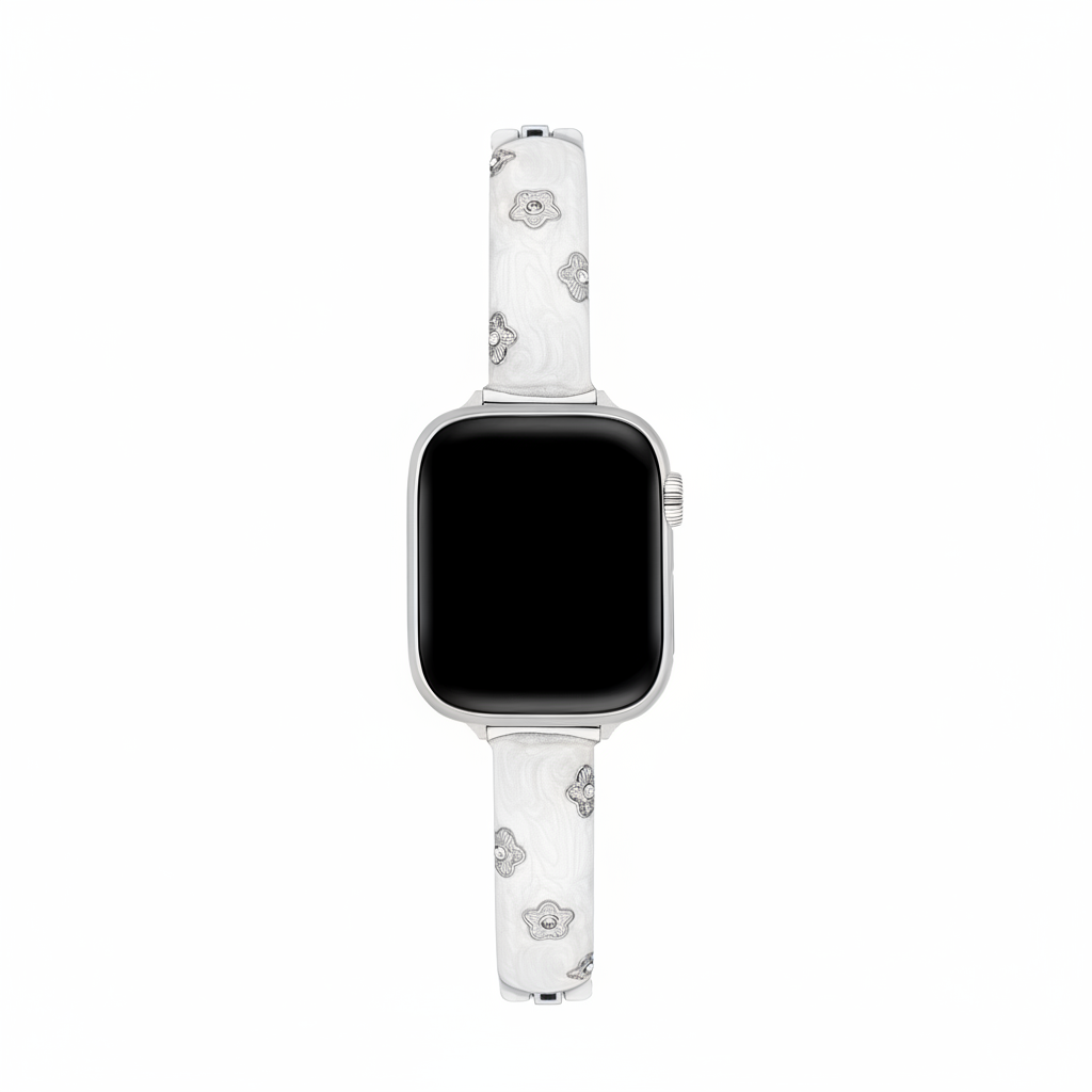 Classic Metal Floral Apple Watch Bands for Women