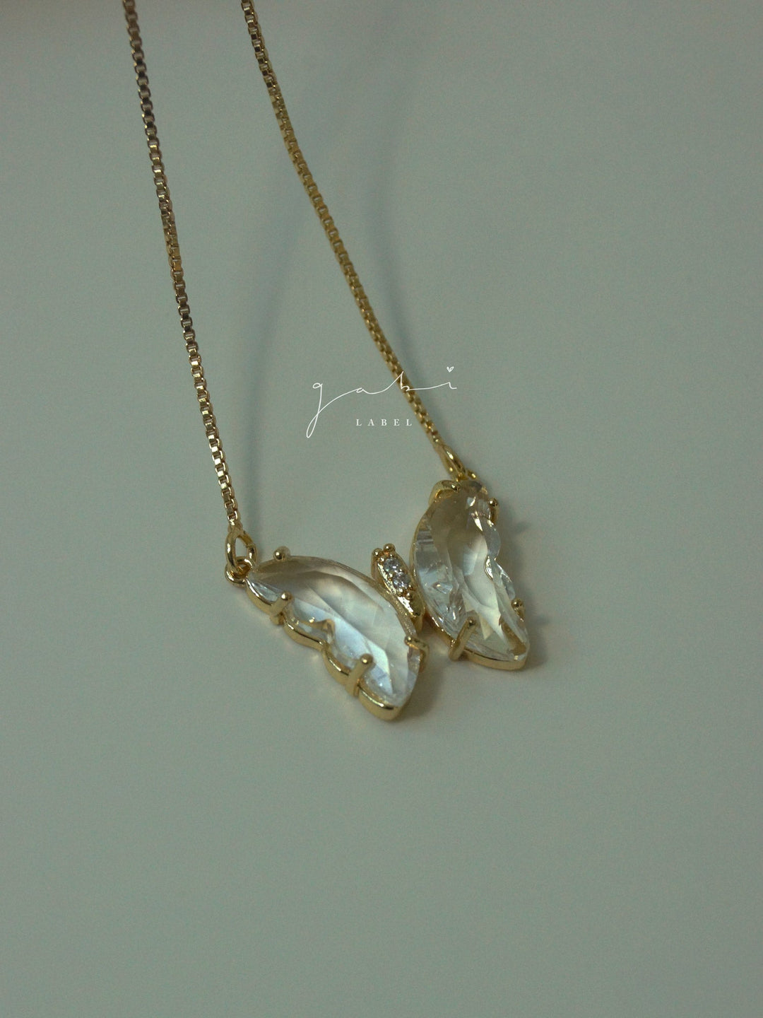 Evelyn Crystal Butterfly Necklace