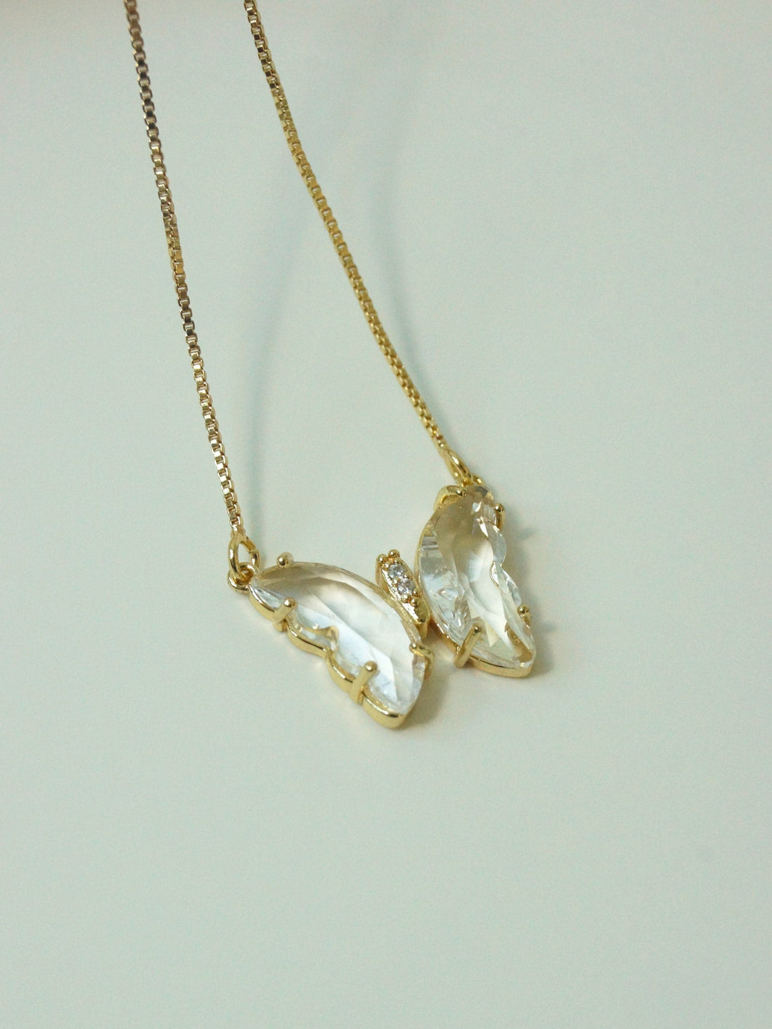 Evelyn Crystal Butterfly Necklace