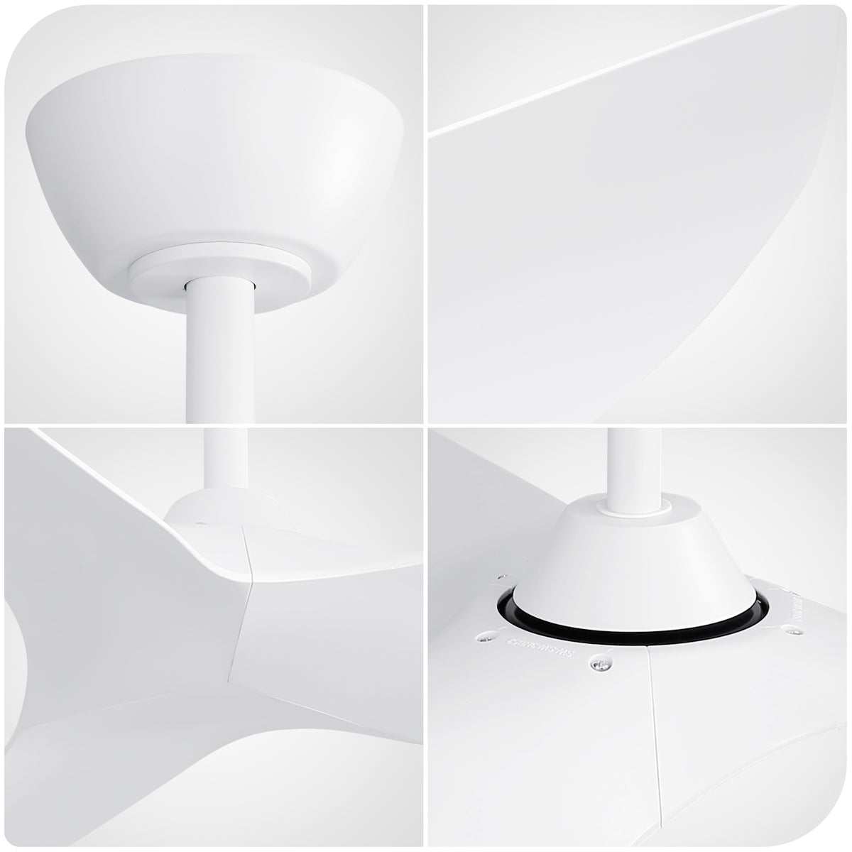 Nøordka Ceiling Fan Fixture Default 38" Modern Sleek White Ceiling Fan with Remote