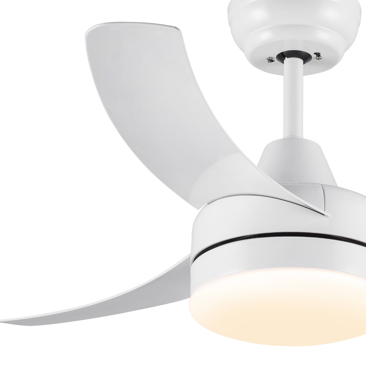 Nøordka Ceiling Fan Fixture Default 42" Modern Sleek White Ceiling Fan With Light