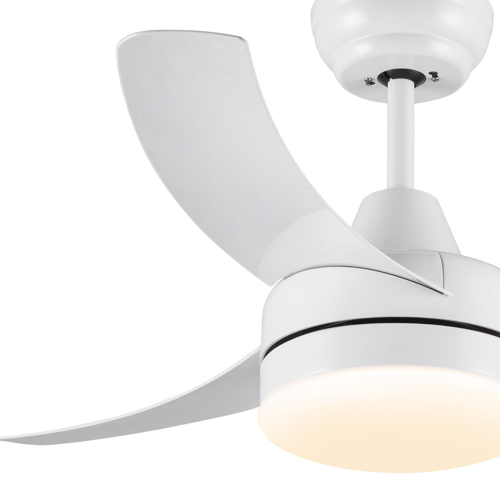 Nøordka Ceiling Fan Fixture Default 42" Modern Sleek White Ceiling Fan With Light