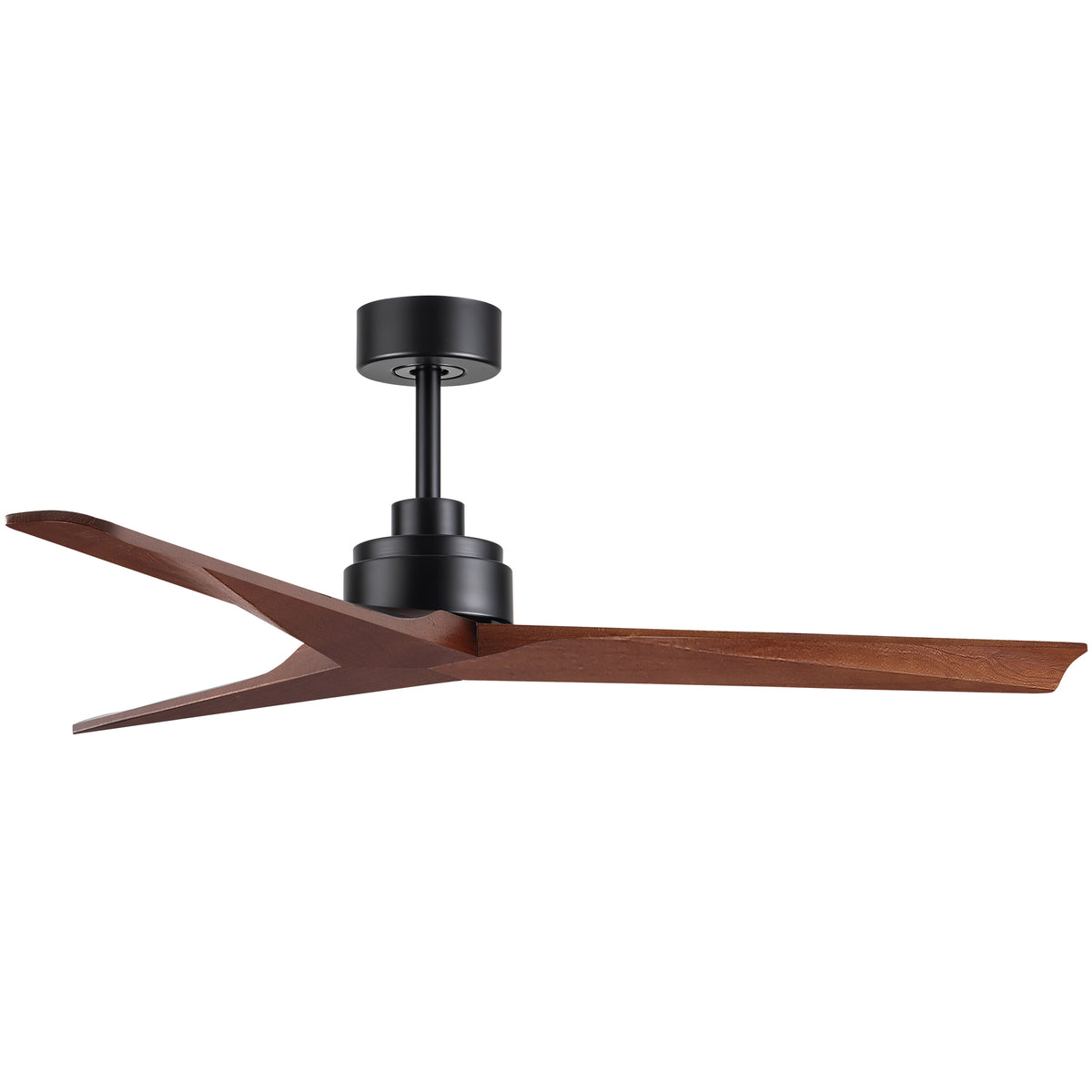 Nøordka Ceiling Fan Fixture Default 52" Modern Sleek Black Ceiling Fan Without Light