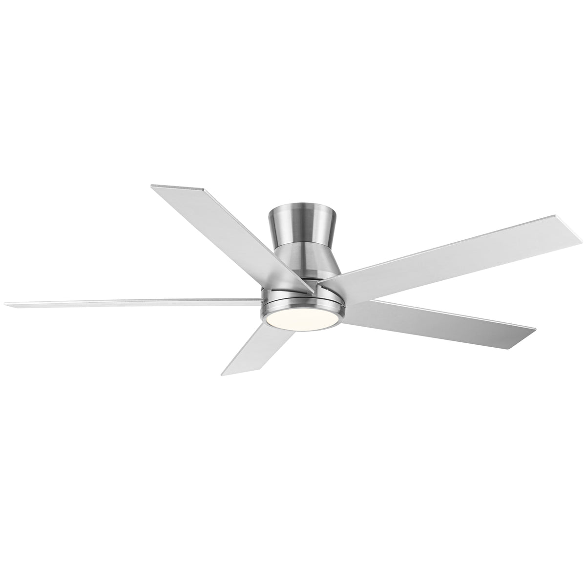 Nøordka Ceiling Fan Fixture Default 52" Modern Sleek Brushed Nickel Ceiling Fan With Light