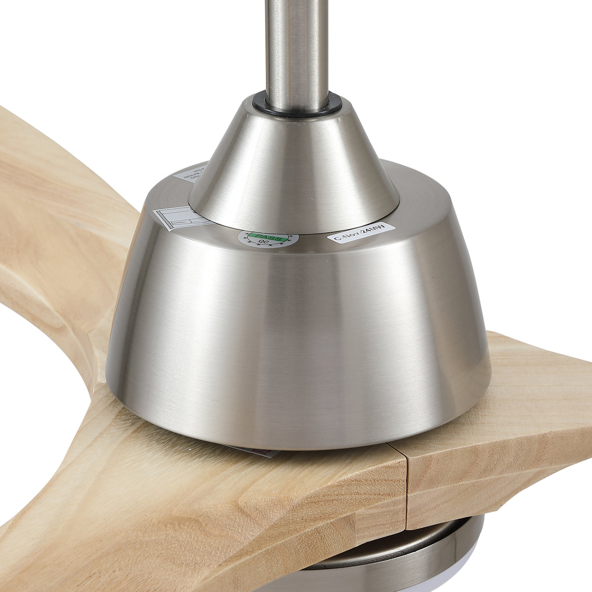 Nøordka Ceiling Fan Fixture Default 52" Modern Sleek Brushed Nickel Ceiling Fan With Light