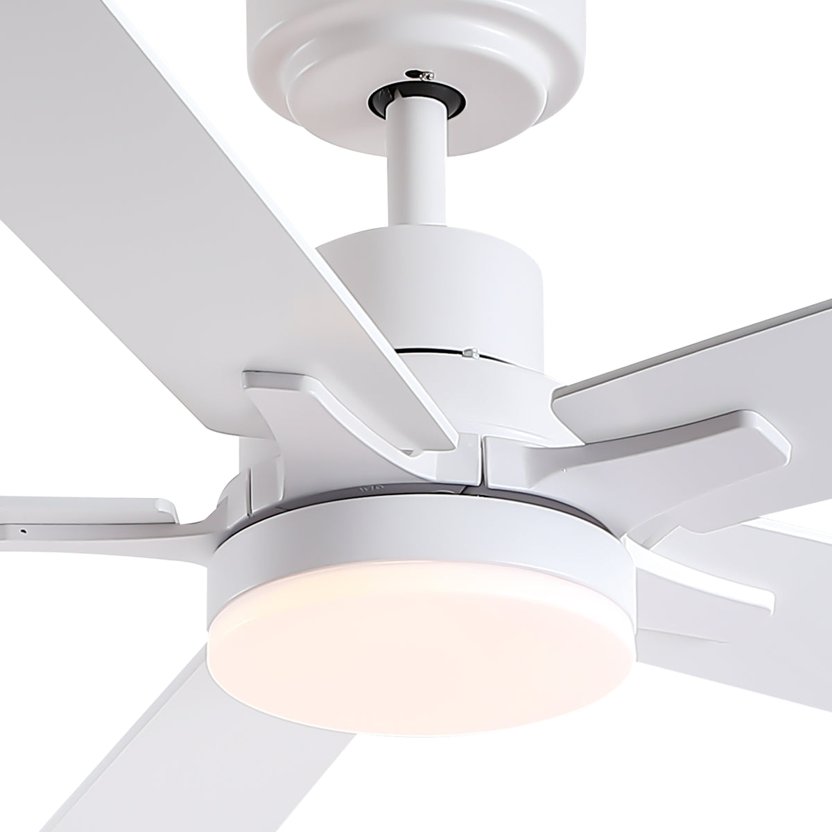 Nøordka Ceiling Fan Fixture Default 52" Modern Sleek White Ceiling Fan With Light