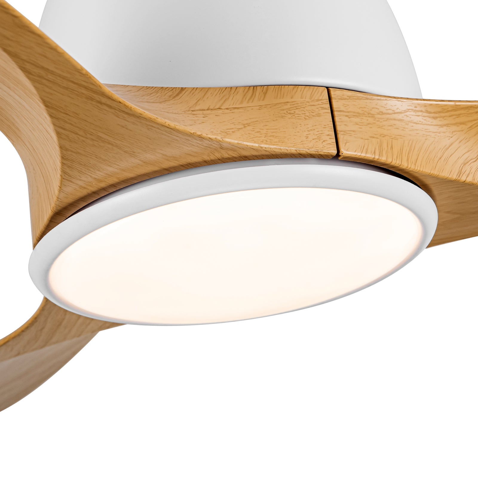 Nøordka Ceiling Fan Fixture Default 52" Modern Sleek White Ceiling Fan with Light