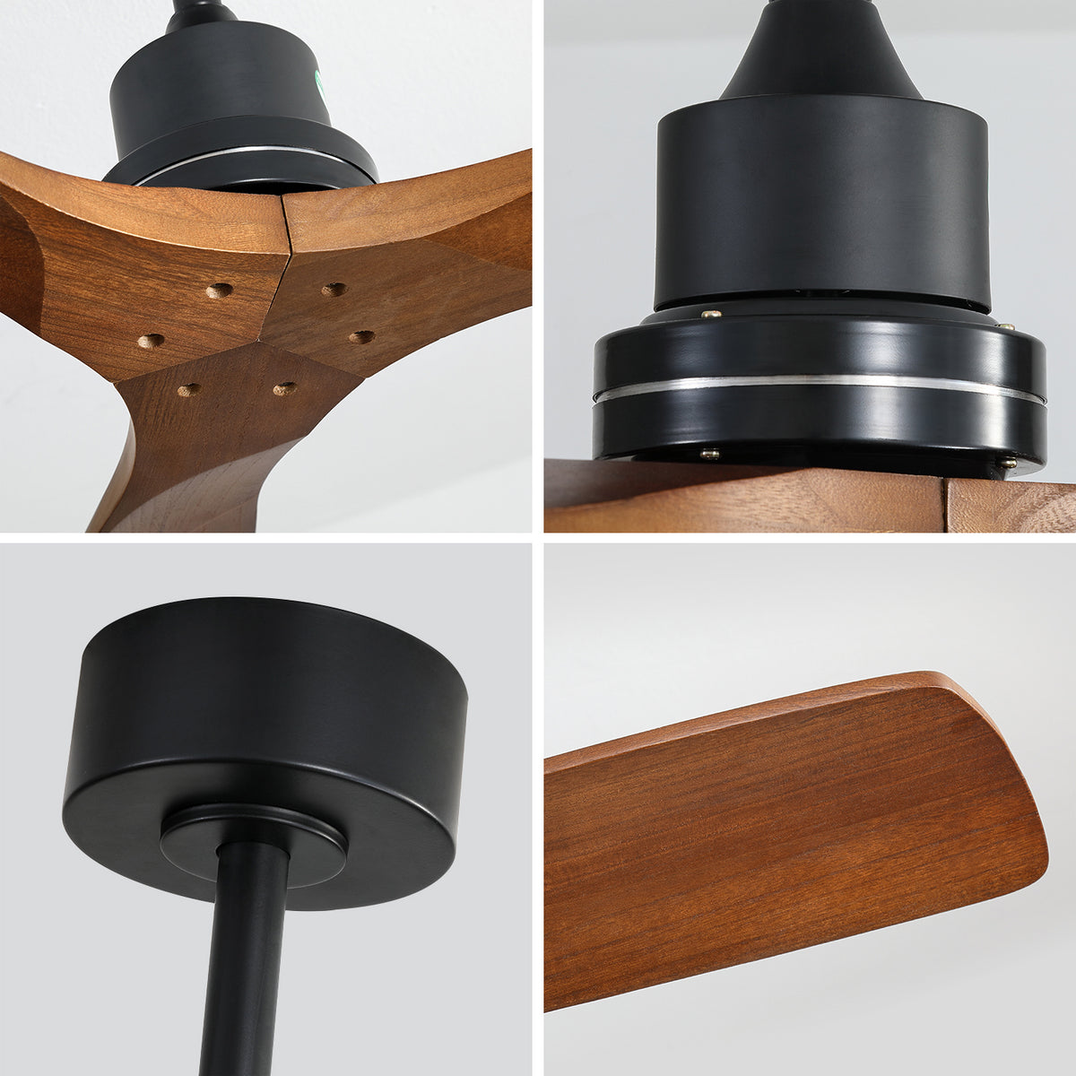 Nøordka Ceiling Fan Fixture Default 52" Nordic Inspired Black Ceiling Fan With Remote