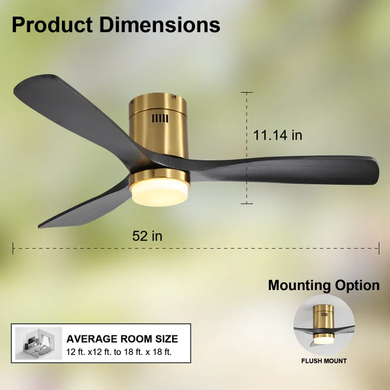 Nøordka Ceiling Fan Fixture Default 52" Nordic Inspired Gold Ceiling Fan with Remote