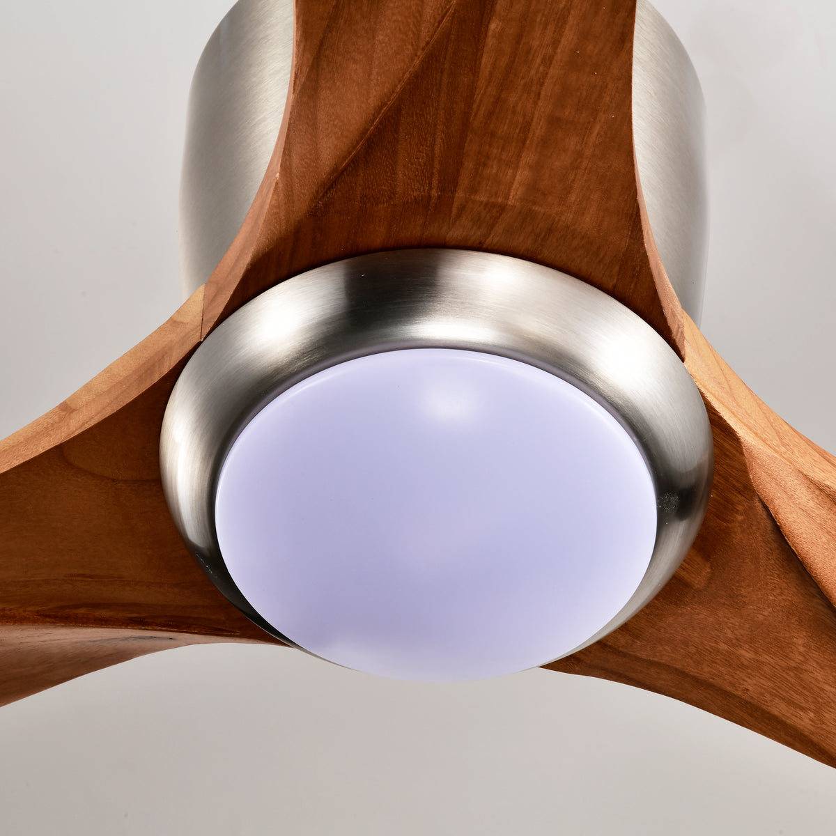 Nøordka Ceiling Fan Fixture Default 52" Nordic Inspired Nickel Ceiling Fan With Light
