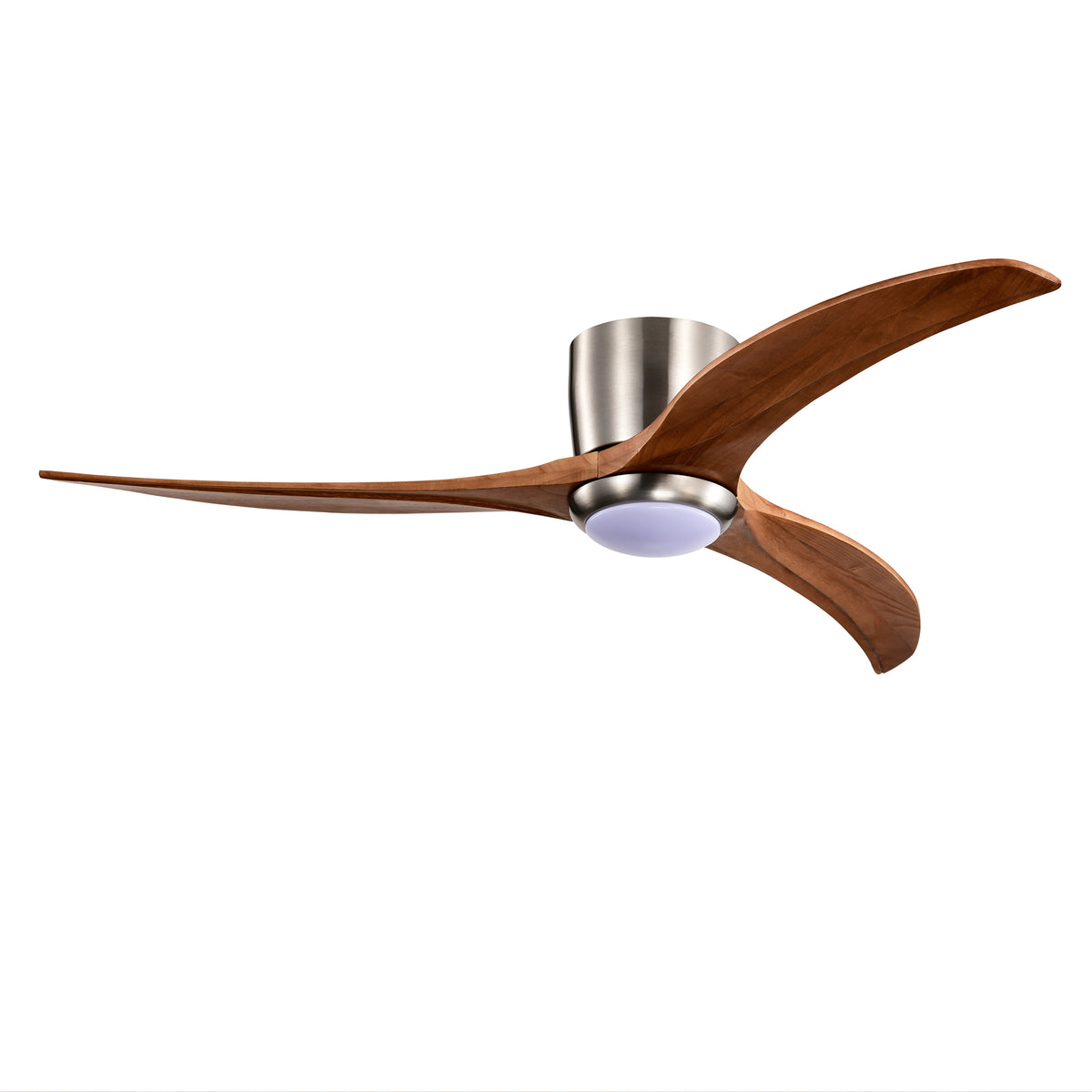 Nøordka Ceiling Fan Fixture Default 52" Nordic Inspired Nickel Ceiling Fan With Light